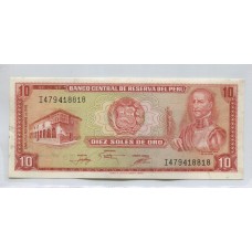 PERU 1976 10 SOLES BILLETE EN MUY BUEN ESTADO